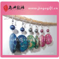 Chinese Cultural Jewelry Handcrafted Beautiful Natural Gemstone Statement Earrings